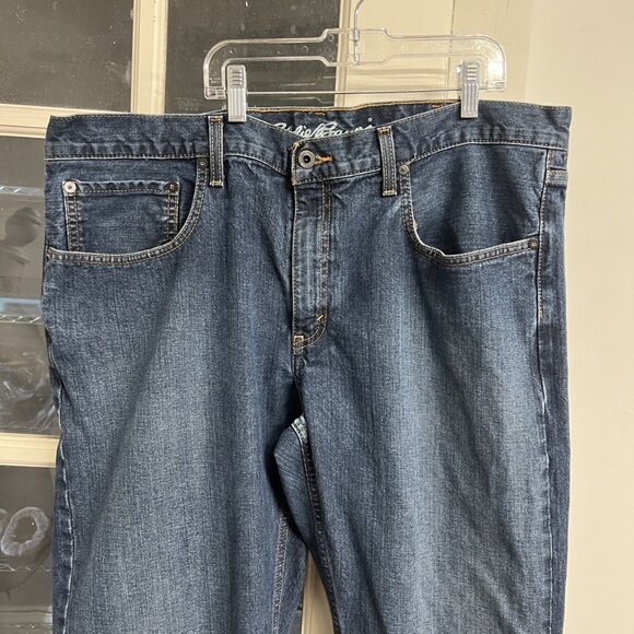 Eddie Bauer Jeans Men’s Size 38x32 Original Straight Fit Blue Jeans  Denim Pants - Picture 2 of 7